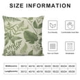 thumbnail image 5 of GOSMITH  Throw Pillow Cover Green Leaf Floral in Vintage Style Leaves Ginkgo and Herbs Botanical Boxwood Seeded Eucalyptus Fern Maidenhair Cushion Case Decor Square Pillowcase, 5 of 5