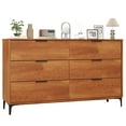 thumbnail image 1 of Gymax 6-Drawer Double Dresser w/ Interlock System Metal Support Legs Anti-tipping Kit, 1 of 10