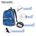 thumbnail image 4 of Yiaed Sparkling With Blue Print Backpack, Premium Laptop Backpack, Travel Backpack for Women, Lightweight Backpacks, Comfortable Back Pack-Small, 4 of 7