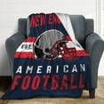 thumbnail image 3 of New England Print Blanket American Football Throw Blankets Couch Sofa Bed Stuff Decor Gifts Merch Soft Cozy Fleece Plush Warm Flannel Bedding for Team Fans Men Women Teen Adults 40"x50", 3 of 6