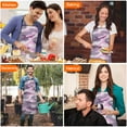 thumbnail image 6 of Purple Camouflage Military Aprons with Pocket Extra Long Aprons Waterproof Bib Aprons for Women Men Chef Cooking Aprons for Kitchen Cool BBQ Grilling, 6 of 7