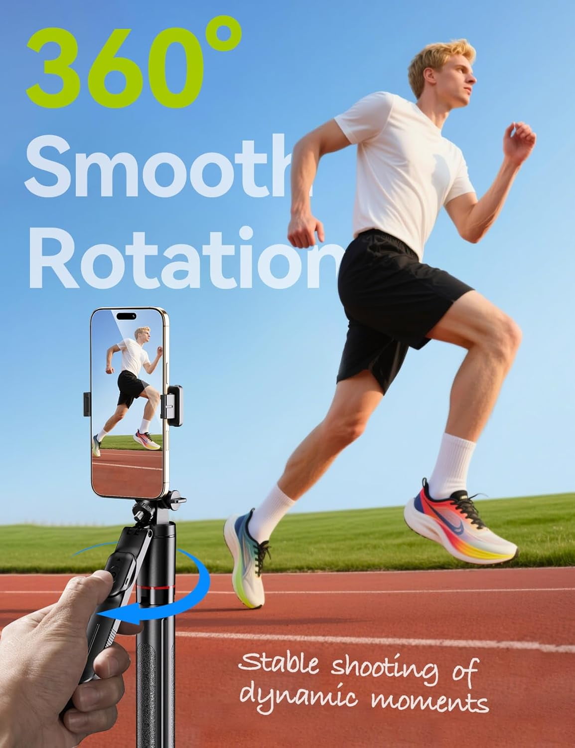 NEOYFC  67" Cell Phone Tripod Stand & Selfie Stick with Wireless Remote, All in One Multifunctional Selfie Stick Tripod for iPhone Android Action Camera GoPro Insta360 DJI OSMO Pocket 3 Accessories