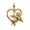 Rose Gold, variant on Our Guardian Angel - Round Religious Color Medal - 1 Inch X 1 Inch -Solid 14K Yellow Gold