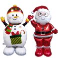 thumbnail image 2 of Globo inflable grande de aluminio con forma de Papá Noel de pie para Navidad, muñeco de nieve, decoración para fiestas de Nochebuena y Año Nuevo, regalos para niños, 2 of 5