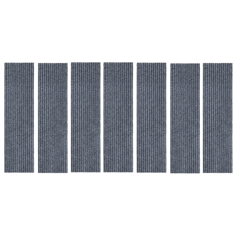 Ottomanson Scrabe Rib Waterproof Non-Slip Rubberback Solid 2x4 Runner Rug, 2 ft. W x 4 ft. L, Gray, Polypropylene Flooring