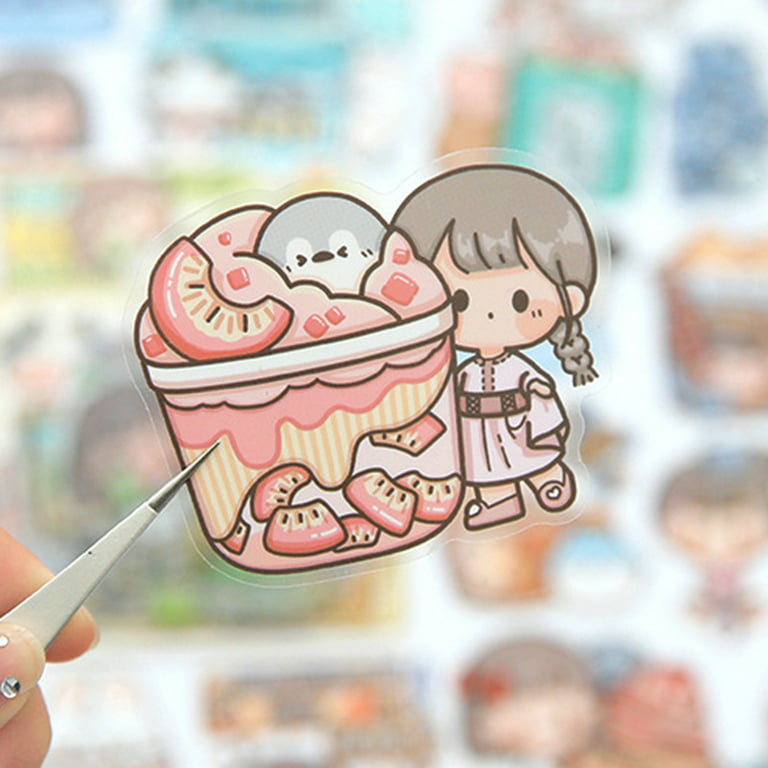 Happy Cupcake Sticker, Food Vinyl Sticker, Cute Cupcake Decal, Kawaii Food  Illustration, Planner Stickers, Laptop Decal Sticker, Cake Gift 
