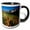 Black/White, variant on 3drose, Usa, Utah, Uinta-wasatch-cache Nf, Albion Basin, Meadow Flowers, 11oz Two-tone Red Mug