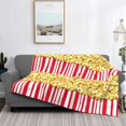 thumbnail image 2 of Yiaed Popcorn Print Blanket Throw Blanket Soft Cozy Flannel Blanket for Home Bed Sofa Couch Chair-40"x30", 2 of 6
