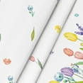 thumbnail image 5 of Spring Summer Tablecloth 60x60 Inch, Easter Watercolor Wild Flowers Tulip Lavender Blooming Floral Table Cover for Party Picnic Dinner Decor, 5 of 6