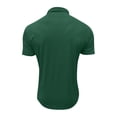 thumbnail image 6 of Mens Classic Short Sleeve Polo Shirts Cotton Blend with Front Pocket,Business Casual Golf Tops for Work Dark Green 3XL, 6 of 6