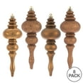 thumbnail image 4 of Vickerman 7" Mocha 4-Finish Finial Ornament, 8 per Box, 4 of 5