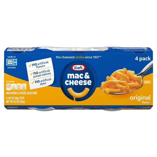 Kraft Mac & Cheese 4pk - Snack trays for entertainment - Walmart