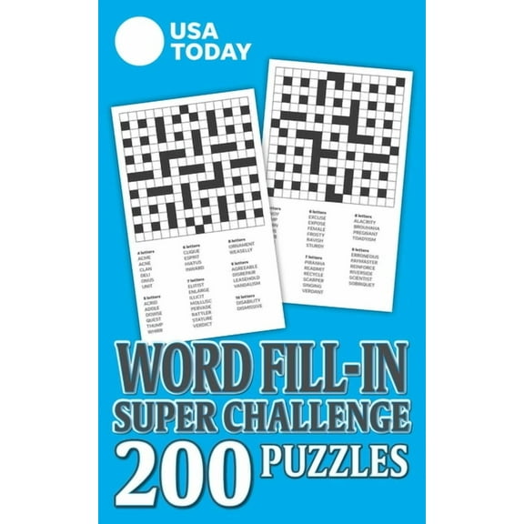USA Today Puzzles USA Today Word Fill-In Super Challenge: 200 Puzzles, (Paperback)