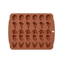 Lssam Christmas Candy Molds, Christmas Chocolate & Cookie Molds Silicone, 30 Cavity 5 Shapes Set for DIY Holiday Gummy Wax Decor - Food Grade Xmas Gift Making Kit for Family Baking