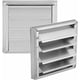 thumbnail image 1 of Rejilla de ventilación exterior de acero inoxidable con listones móviles, apta para secadora, aire acondicionado, baño, cocina, 1 of 5