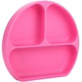 thumbnail image 5 of Toddler Divided Plate - Silicone Toddler Divided Plates Diy Complementary Food Placemat Suction Cup For Baby Kids(Pink), 5 of 5