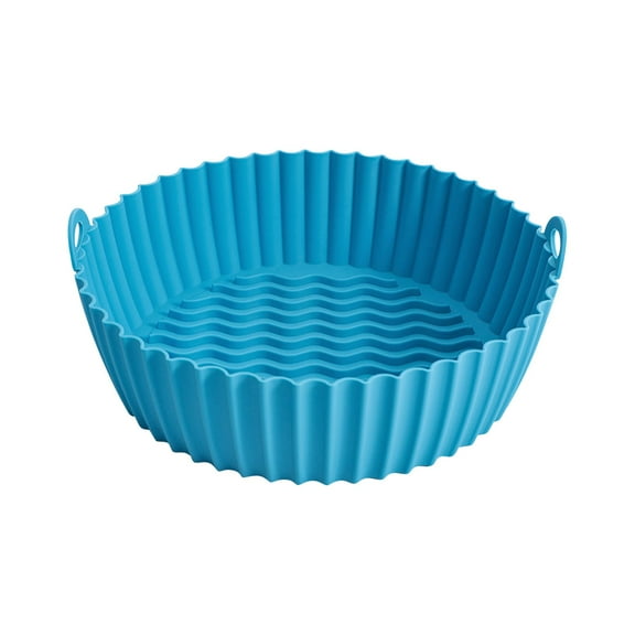 Silicone Baking Tray for Air Fryers | Reusable Non-Stick Cooking Mat | 7.5 Inch Frying Accessory Pad | Dishwasher Safe & Heat Resistant Up to 450°F