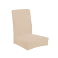 thumbnail image 2 of Fundas para sillas divididas de grano de maíz Funda protectora sólida Protector exterior Funda giratoria de estilo simple para comedor Beige, 2 piezas Inevent HA012477-04, 2 of 7