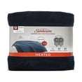Sunbeam Microplush Electric Heated Blanket, Poseidon Blue, Queen