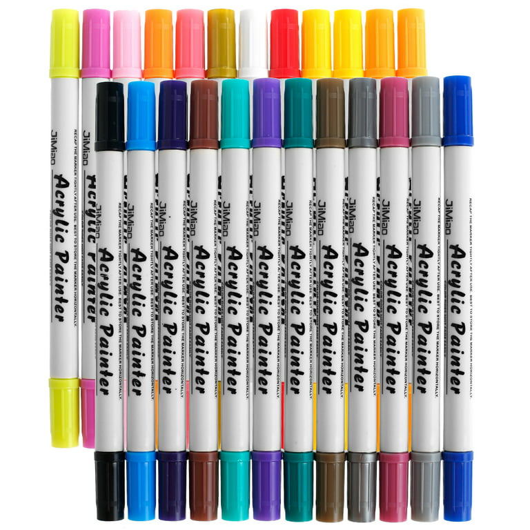 DJ&RPPQ Acrylic Paint Pens, 24 Colors Dual Tip Brush Paint Markers, Premium  acrylic paint markers, DIY Graffiti Markers, for Stone, Ceramics, Rock Pai  for Sale in Eustis, FL - OfferUp