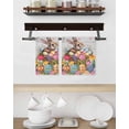 thumbnail image 3 of Easter Bunny Kitchen Dish Towels for Drying Dishes Set of 3, Colorful Eggs Spring Tulips Flower Grey Wooden Waffle Weave Microfiber Hand Tea Bathroom Towels Quick Dry & Absorbent Towel 15.7x23.6, 3 of 7