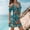Green, variant on Women's Casual Tennis Dress Summer Women Crew Neck Cold Shoulder Floral Printed Straps Swing Dress for Beach Cover Up Blue XL