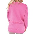 thumbnail image 2 of Aprilyyk Women's Casual Solid Color Long Sleeve Round Neck Blouses Tops, 2 of 3