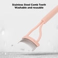 thumbnail image 5 of YAHHU Eyelash Comb Arc Stainless Steel Teeth Eyelash Separator Mascara Applicator Tool with Protective Comb Cover, Pink Straight Handle, 5.4 inches / 13.7 cm length for Flawless Eye Makeup[cite: 1], 5 of 9