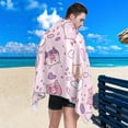 thumbnail image 5 of Dreamtimes Pink Piggy Beach Towel Quick Dry Absorbent Bath Towels Sandproof Lightweight Towel for Gym Yoga Sports Swimming 31x71in, 5 of 7