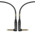 thumbnail image 5 of Clef Audio Labs 6.35mm TS to 6.35mm TS Angled to Angled, Black Zinc Alloy Shell/PVC Jacket - 6IN - 6PK, 5 of 5
