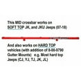 thumbnail image 2 of Exposed Rack 8009702RD CLK Mid Xbar for 2007-2018 Jeep Wrangler JK, Red, 2 of 10