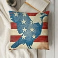 thumbnail image 3 of YINGXI  4th of July Patriotic Decorative Throw Pillow Cover, American Flag Eagle America Stars Stripes Porch Outdoor Home Decor, USA Memorial Day Land of The Free Sofa Couch Cushion Case 20x20in, 3 of 5