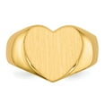 thumbnail image 4 of 14K Yellow Gold Ring Band Signet 11.5x12.5mm Closed Back Heart, 4 of 5