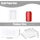 thumbnail image 2 of Paquete de 24 cajas de regalo rectangulares transparentes de PVC con ventana de 3,9 x 3,2 x 0,8 pulgadas, cajas de regalo de papel kraft blanco, 2 of 9