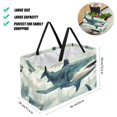 thumbnail image 2 of Shark Large Capacity Reusable Foldable Oxford Cloth Storage Bin Shopping Basket Shopping Bag Grocery Bags, 2 of 7