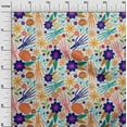 thumbnail image 2 of oneOone Polyester Lycra Off White Fabric Skull Sewing Material Print Fabric By The Yard 56 Inch Wide, 2 of 4