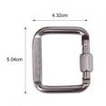 thumbnail image 5 of Fanjie Square Carabiners Pack Of 4 20Kg Load Black Silver For Hiking Camping Travel Outdoor Climbing Travel Equipment, 5 of 9
