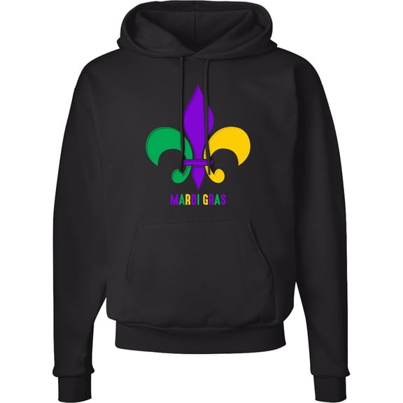 Inktastic Mardi Gras Fleur De Lis Adult Hoodie Sweatshirt