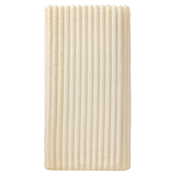 Unique Bargains Soft Highly Absorbent Coral Fleece Bath Towel Milky White 55" x 28"