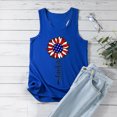 thumbnail image 4 of IROINNID Women's Round Neckline Tank Sleeveless Casual America Flag Casual Tops Blouse Tops Women Tops July 4th, 4 of 5