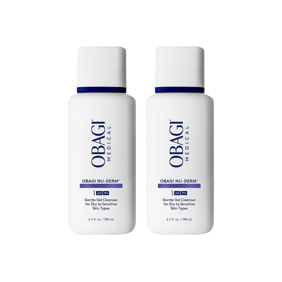 Limpiador Obagi Nu-Derm, suave, 200 ml, para piel normal a seca, paquete de 2