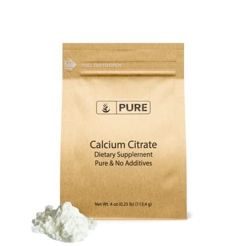 Pure Original Ingredients Calcium Citrate 4oz Calcium Supplement, No Additives or Fillers