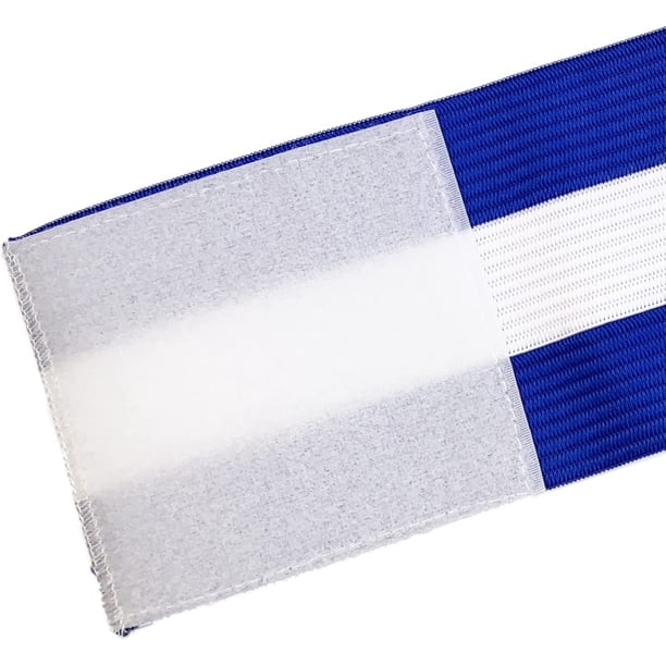 Lot De 2 Brassards De Capitaine Bleus PATIKIL | Nylon élastique, 24x6,3 Cm - Football, Entraînement, équipe
