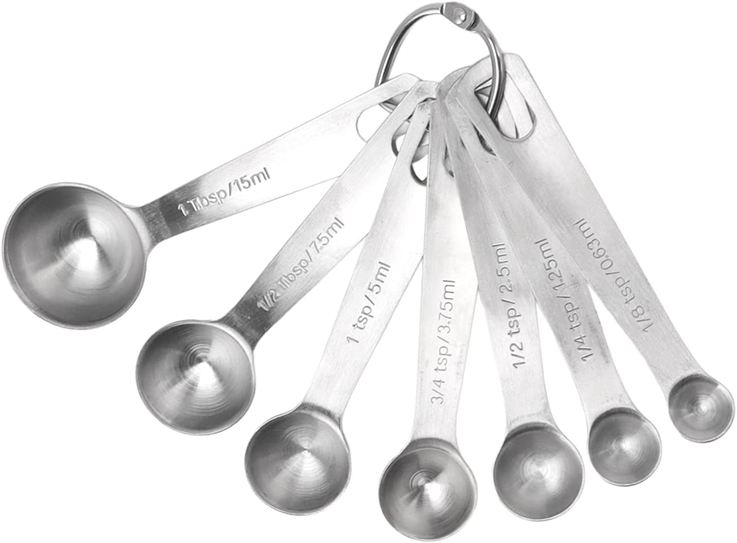 1 Set Useful Stainless Steel Measuring Spoon Polished Surface