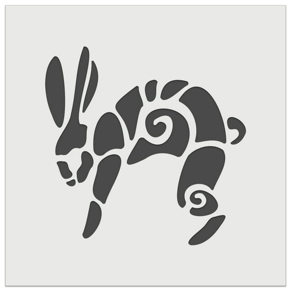 Southwestern Style Tribal Jackrabbit Hare Bunny DIY Cookie Wall Craft Stencil - 5.5 Inch