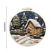 thumbnail image 3 of Fiudx Kit de Casa de Nieve Navideña, Bordado a Mano, Set Completo de Manualidades, Hilos y Agujas de Colores, Decoraciones Personalizadas, Adornos Navideños, Tamaño de 15 Cm, Idea de Regalo Única, 3 of 4