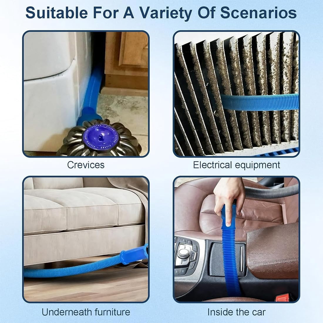 Dryer Vent Cleaner Kit with Flexible Vacuum Hose and Lint Brush, Universal Fit Tool