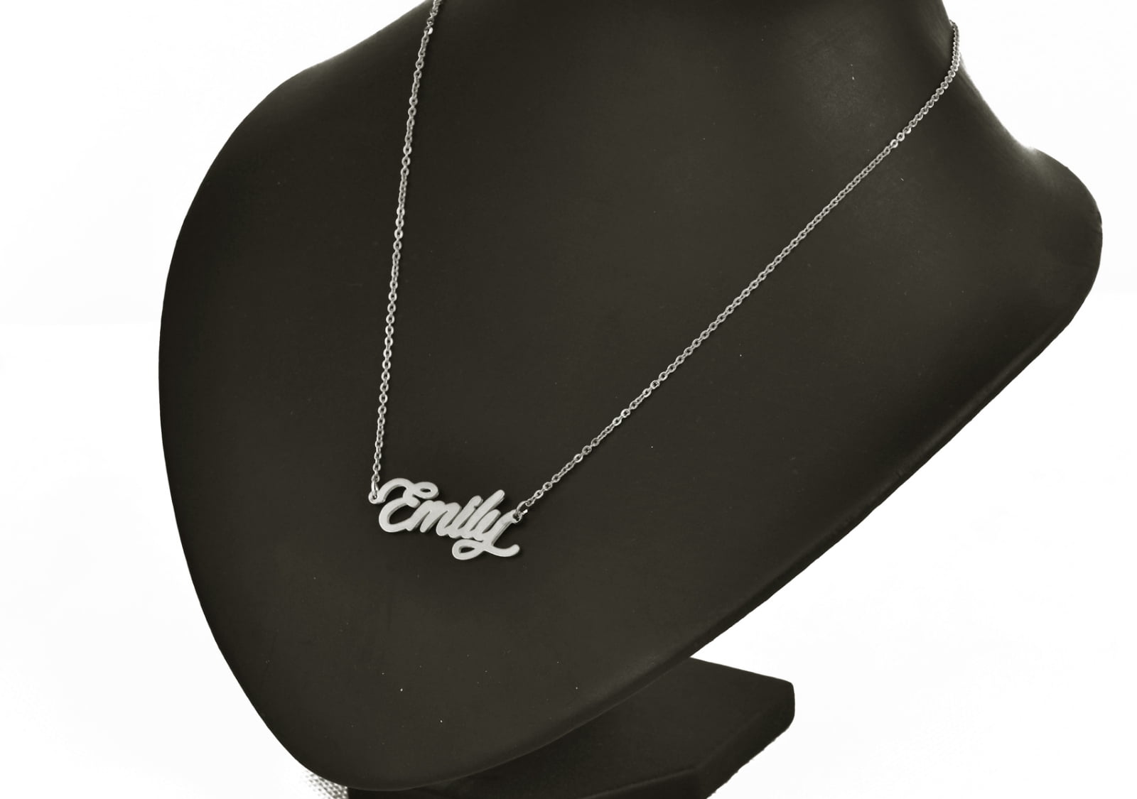 Script Emily Name Necklace Nameplate Stainless Steel Jewelry