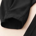 thumbnail image 6 of Clothes Fitness Clothing Ladies' Loose Casual Solid Color Linen Elastic Waistband Pocket Pants Long Pants Black L, 6 of 9