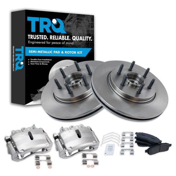 TRQ Front Brake Calipers Pads & Rotors Fits Select 2004 Ford F-150